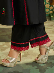 Black Embroidered Kurta Set