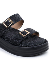 Casual Fashion Sandals Open Back Flatform Heels