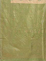 Graceful Cream and Navy Blue Silk Saree – Traditional Elegance with Royal Charm