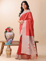 Graceful Blue & Beige Lichi Silk Saree with Elegant Woven Pallu – Timeless Beauty for Every Occasion