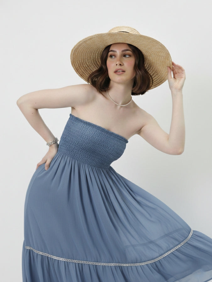 Georgette Maxi Dress-ADR-19718A