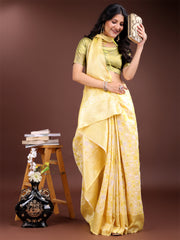 Light Green Linen Cotton Saree – Elegant Simplicity for Everyday Grace
