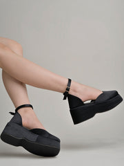 Shoetopia Stylish Black Chic Pumps For Women & Girls