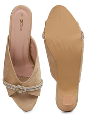 Casual Fashion Sandals Open Back Kitten Heels