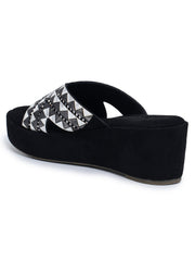 Fashion Open Back Sandal 3 inches Wedge Heels