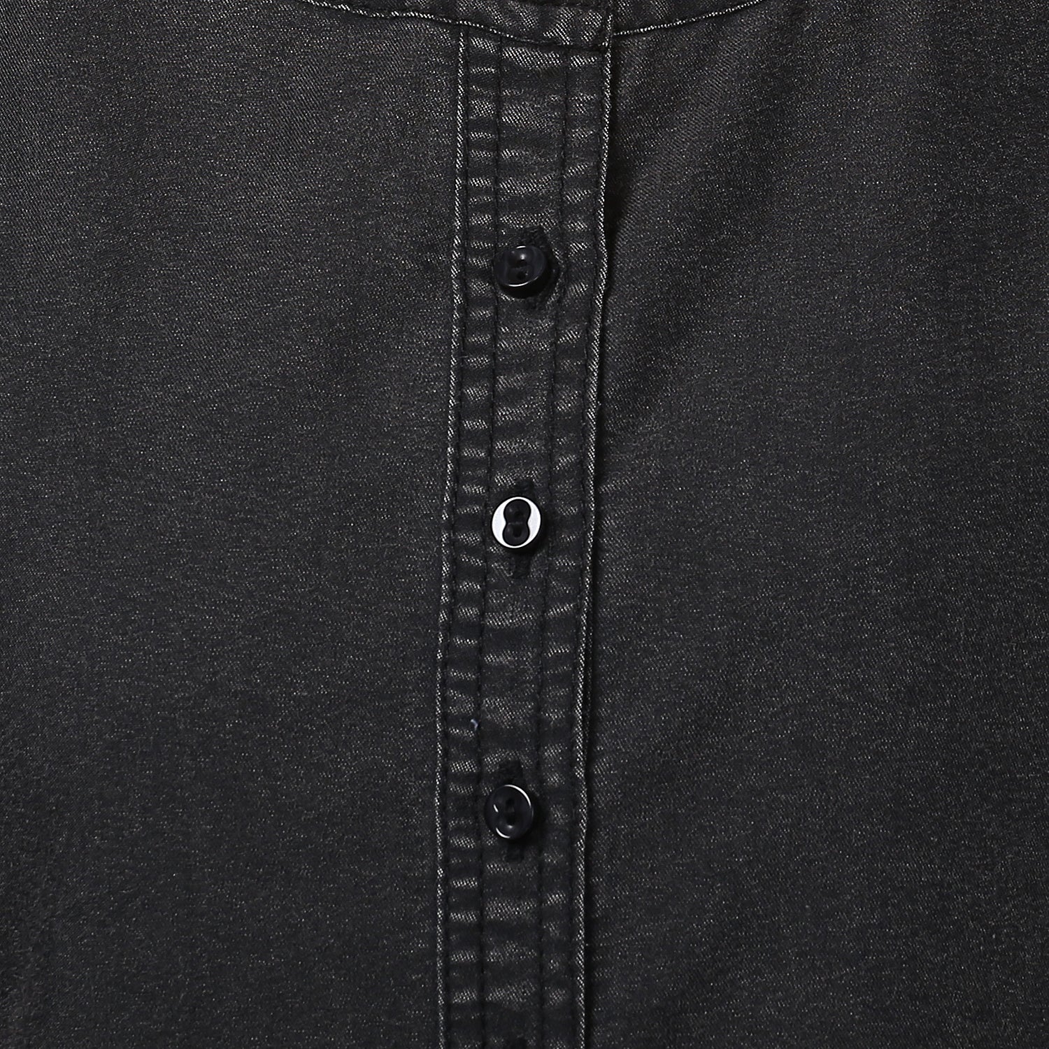 StyleStone Women's Black Denim Dress