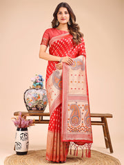Grace in Every Thread – Sea Green & Beige Linen Cotton Saree with Royal Paisley Charm