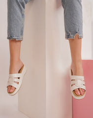 Fashion Open Back Sandal 1.5 inches Wedge Heels