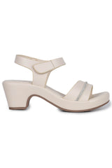 Casual Fashion Sandals 2 Inches Block Ankle Loop Round Toe Heels