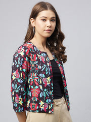 SyleStone Women's MultiColoured Colour Blocked Shrug