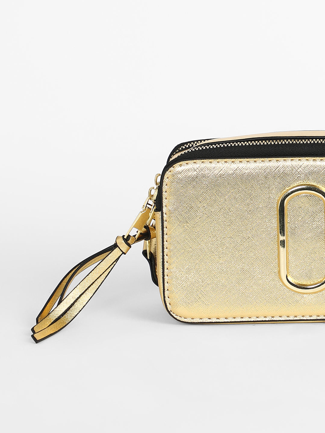 Haute Sauce-Women's The Block Box Sling Bag - Metallic Gold
