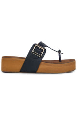 Casual Fashion Sandals 2 Inches Wedge Open Back Round Toe Heels
