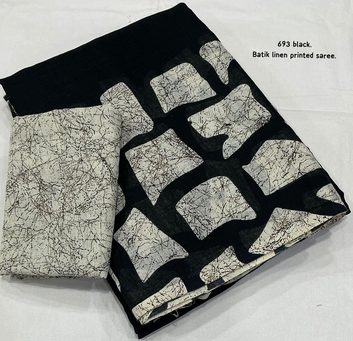Soft linen saree with shaded style prints.
