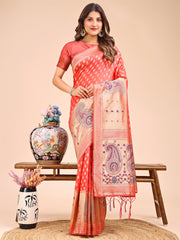 Grace in Every Thread – Sea Green & Beige Linen Cotton Saree with Royal Paisley Charm