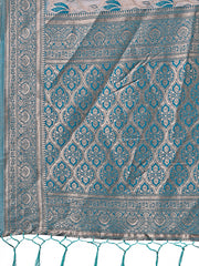 Stunning Beige & Red Linen Saree with Floral Print and Rich Zari Pallu – Festive & Traditional Wear