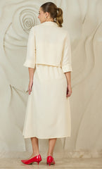 Women A-Line Midi Dress With Shrug