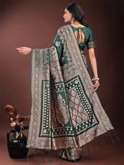 Graceful Royal Blue Banarasi Silk Saree with Silver Zari – Perfect Ethnic Wear for Weddings & Festive Moments