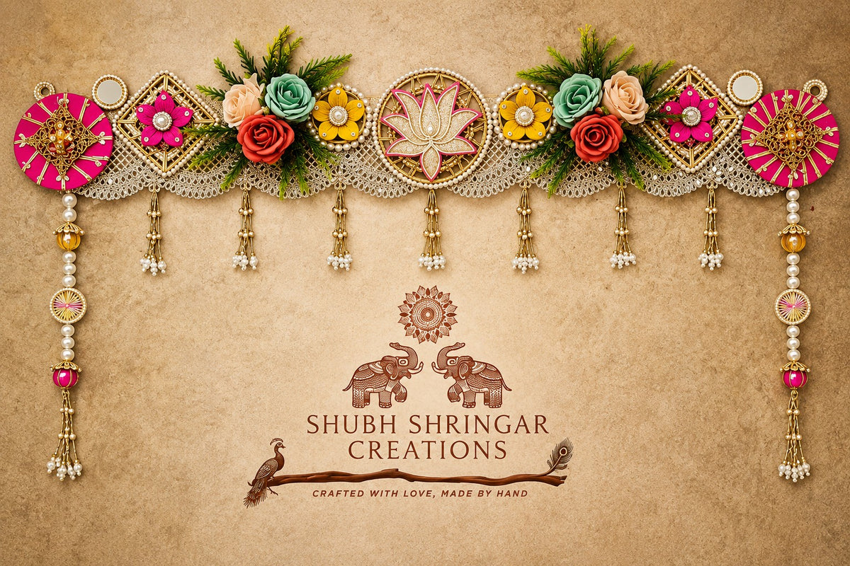 Toran-Floral motifs with artificial flowers and leaves