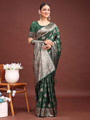 Banarasi Silk Saree with Zari Weaving - A Timeless Tale of Elegance