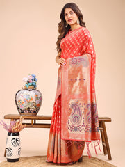 Grace in Every Thread – Sea Green & Beige Linen Cotton Saree with Royal Paisley Charm