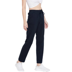 Women's Dark Grey Cotton Track Pants