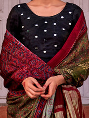 Women's Viscose Silk Printed Designer Saree With Blouse Piece