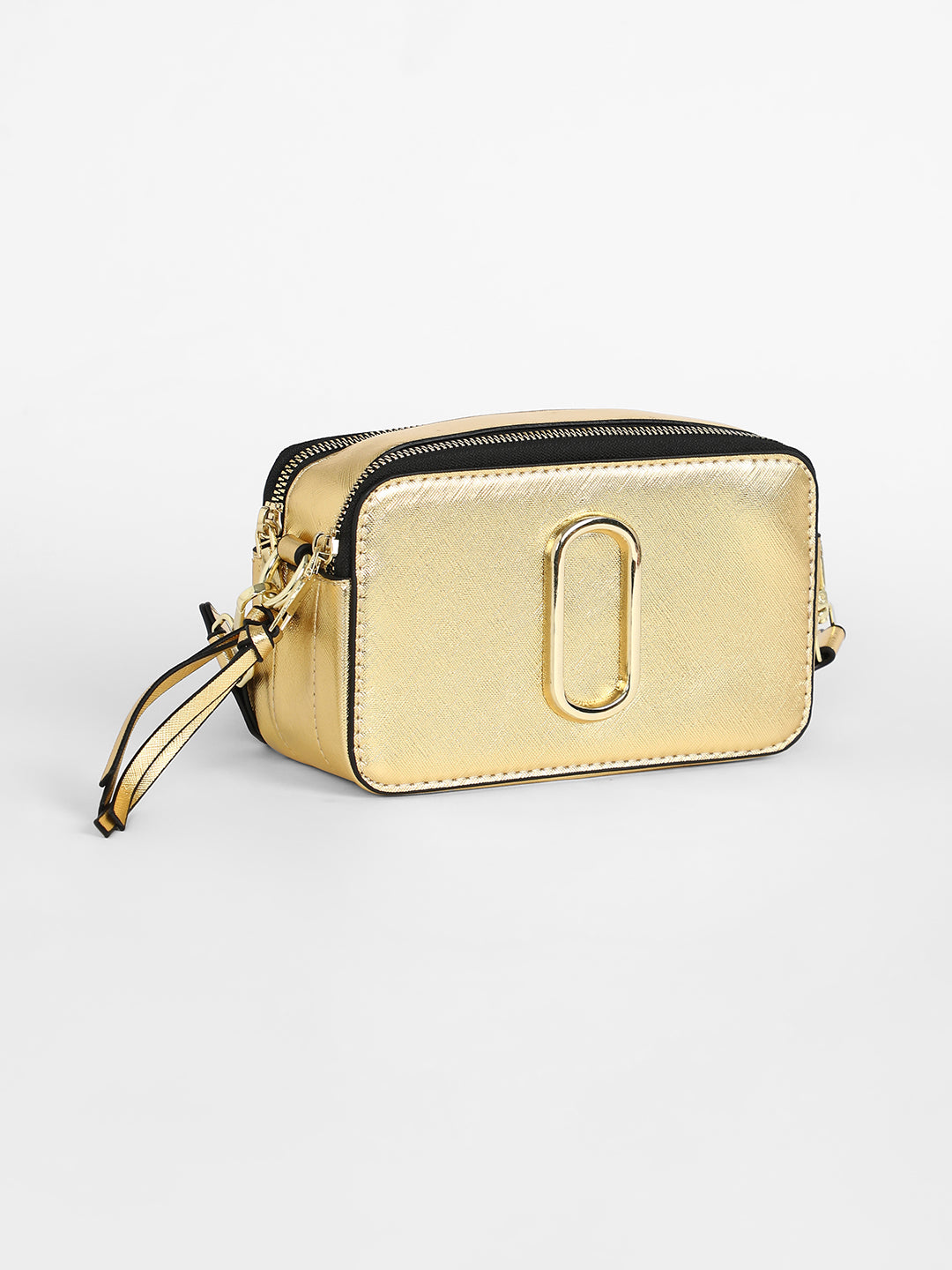 Haute Sauce-Women's The Block Box Sling Bag - Metallic Gold