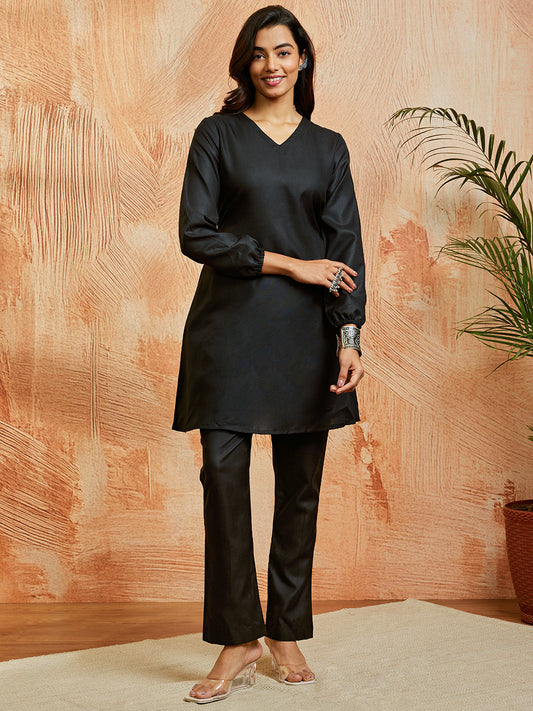 Women's Black Co ords Set
