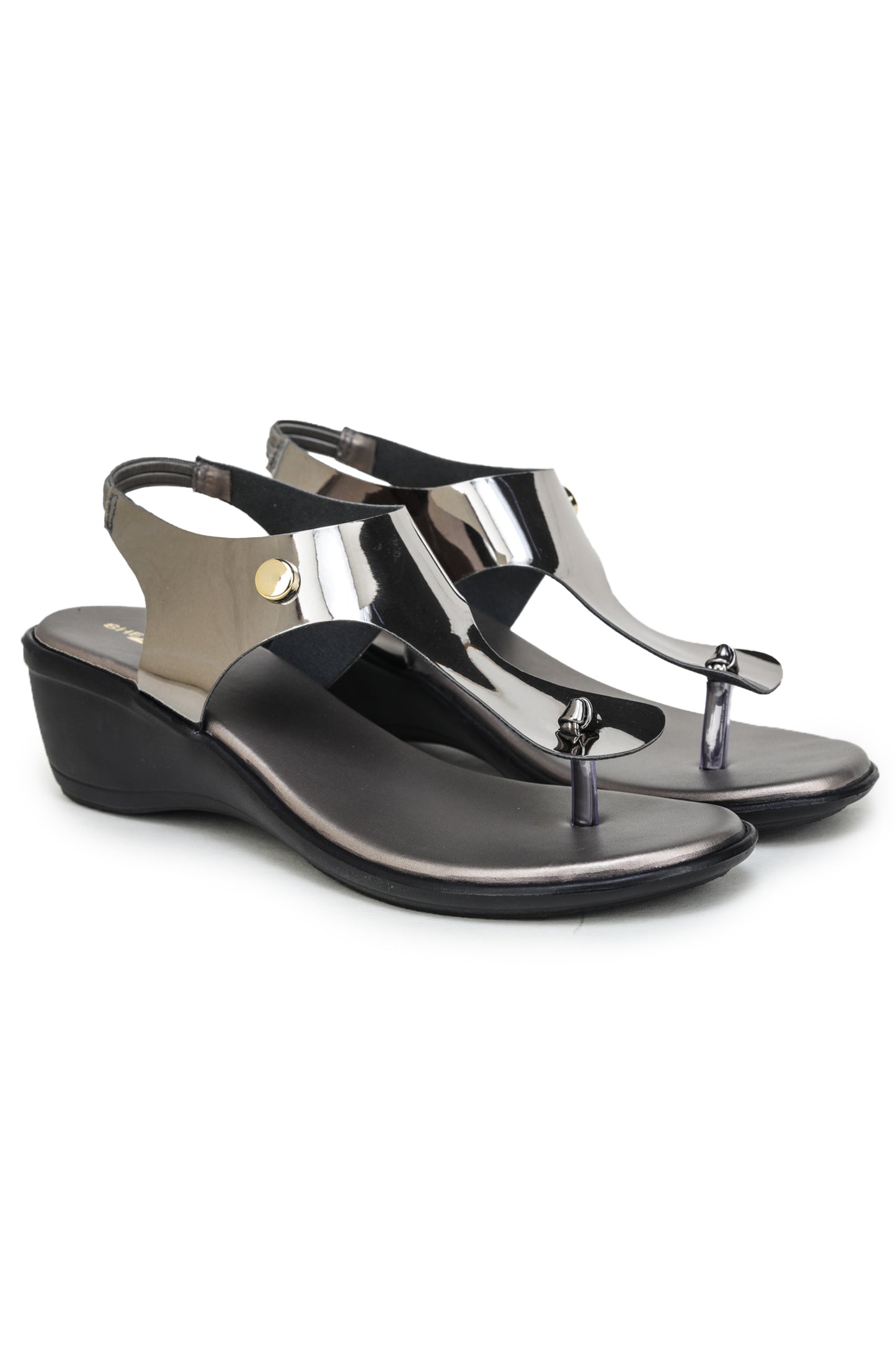 Shezone-Casual Fashion Sandals 2 Inches Wedge Backstrap Round Toe Heels