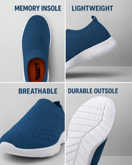 ZONIC Mens Lightweight Knit Sneakers with Memory Insole | Breathable, Anti-Skid Running, Walking & Gym Shoes