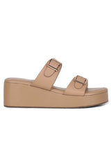 Casual Fashion Sandals 2.5 Inches Wedge Open Back Round Toe Heels