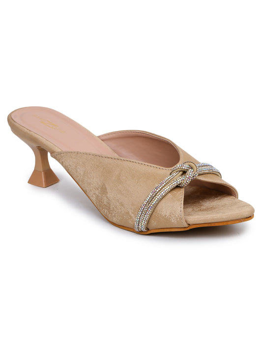 Casual Fashion Sandals Open Back Kitten Heels