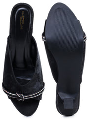 Casual Fashion Sandals Open Back Kitten Heels