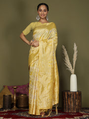 Elegant Peach Cotton Saree with Golden Zari Work – Graceful Comfort for Everyday & Festive Wear