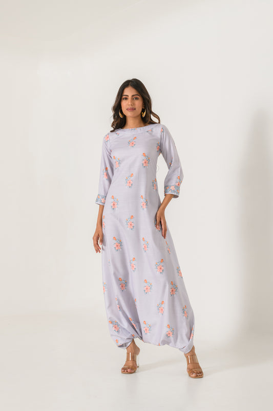 Slate Grey Dhoti Jumpsuit