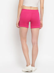 Women's Pink Cotton Shorts