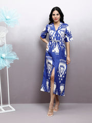 Ethnic Motifs Printed A-Line Midi Dress