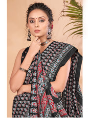 Women's Dola Silk DigitalPrint DesignerSaree With Blouse Piece