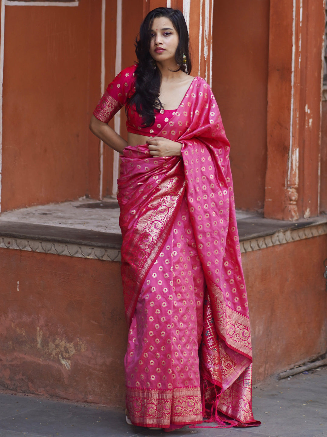 Majestic Light Pink Pure Kanjivaram Silk Saree | Bridal Heritage Collection | Limited Edition
