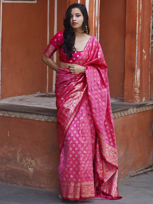 Majestic Light Pink Pure Kanjivaram Silk Saree | Bridal Heritage Collection | Limited Edition
