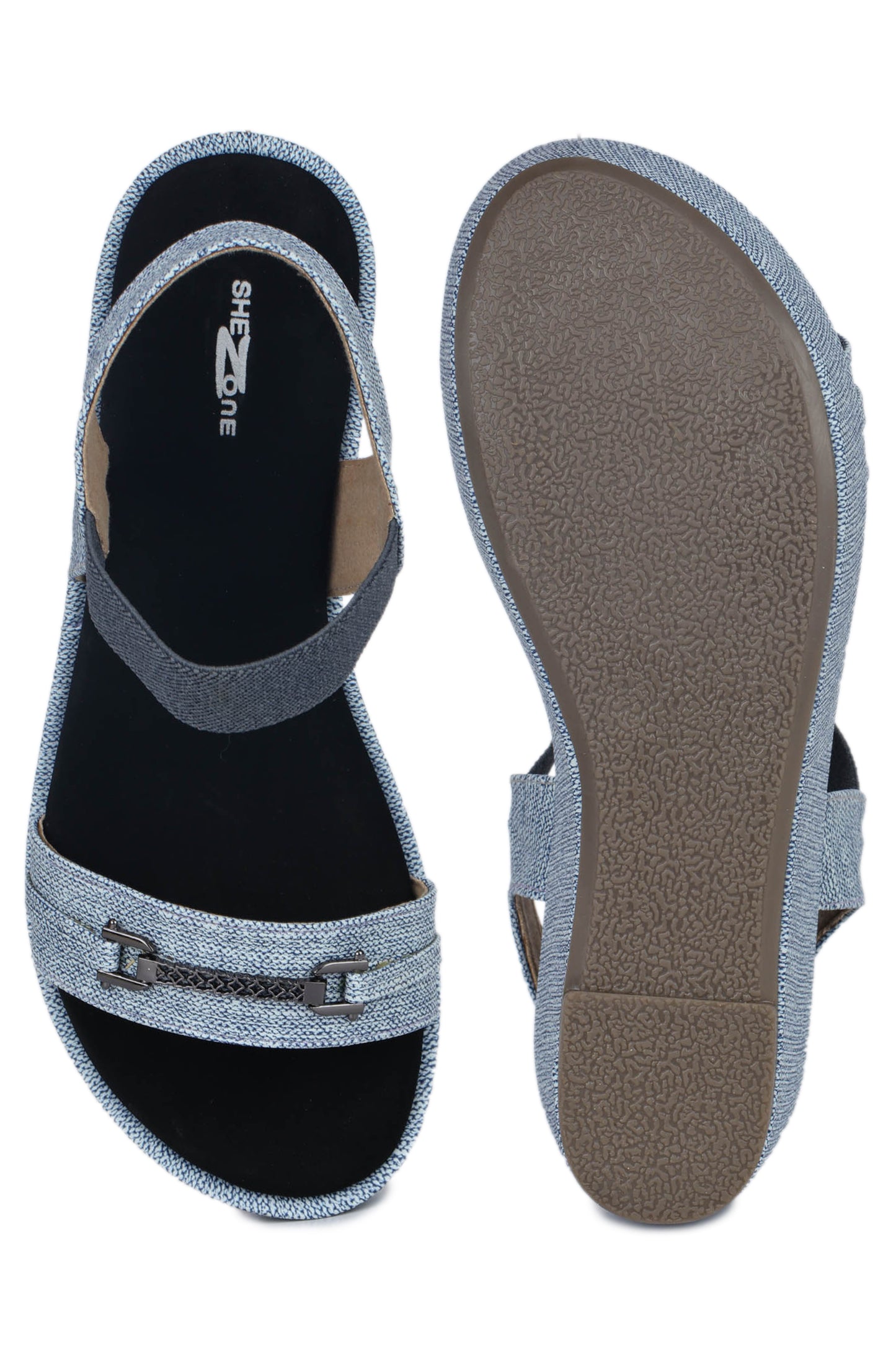 Casual Fashion Sandals 3 Inches Wedge Ankle Loop Round Toe Heels