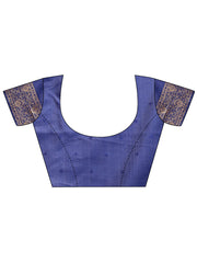 Graceful Cream and Navy Blue Silk Saree – Traditional Elegance with Royal Charm