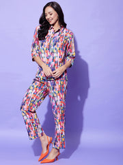 Women's Multi Colored Co-Ord Set