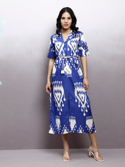 Ethnic Motifs Printed A-Line Midi Dress