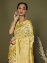 Elegant Peach Cotton Saree with Golden Zari Work – Graceful Comfort for Everyday & Festive Wear