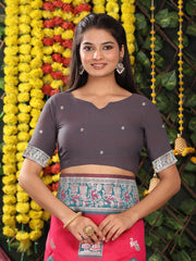 ASTITA - Traditional Art Silk Temple Border Festive Wedding Wear Saree