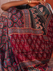 Women's Viscose Silk Printed Designer Saree With Blouse Piece