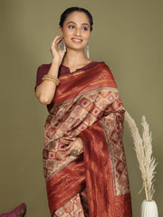 Majestic Red & Teal Silk Saree with Rich Woven Pallu – A Regal Touch for Special Moments
