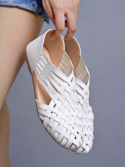 Shoetopia Round Toe White Belly For Women & Girls
