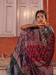 Women's Viscose Silk Printed Designer Saree With Blouse Piece